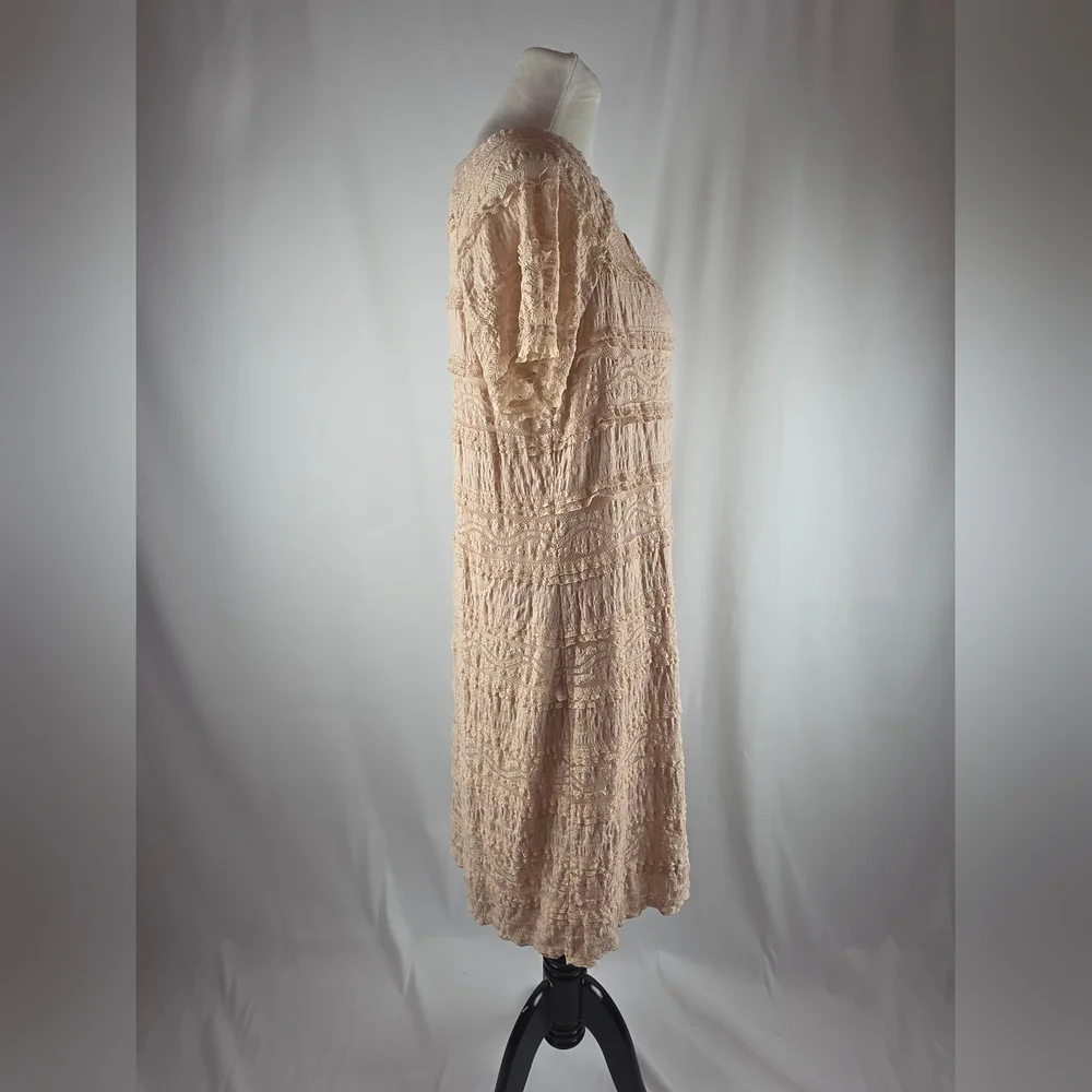 Rabbit Rabbit Rabbit Cream Textured Mini Dress - Picture 3 of 6